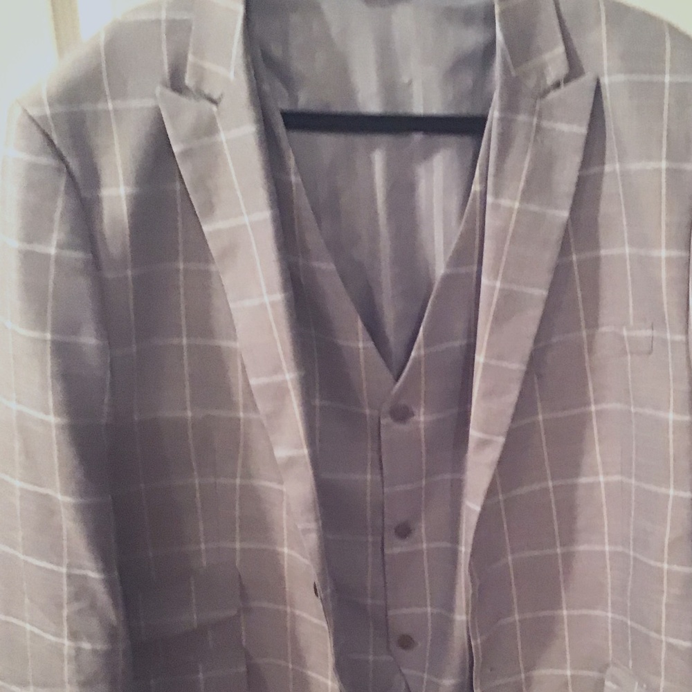 Gray blazer with matching vest